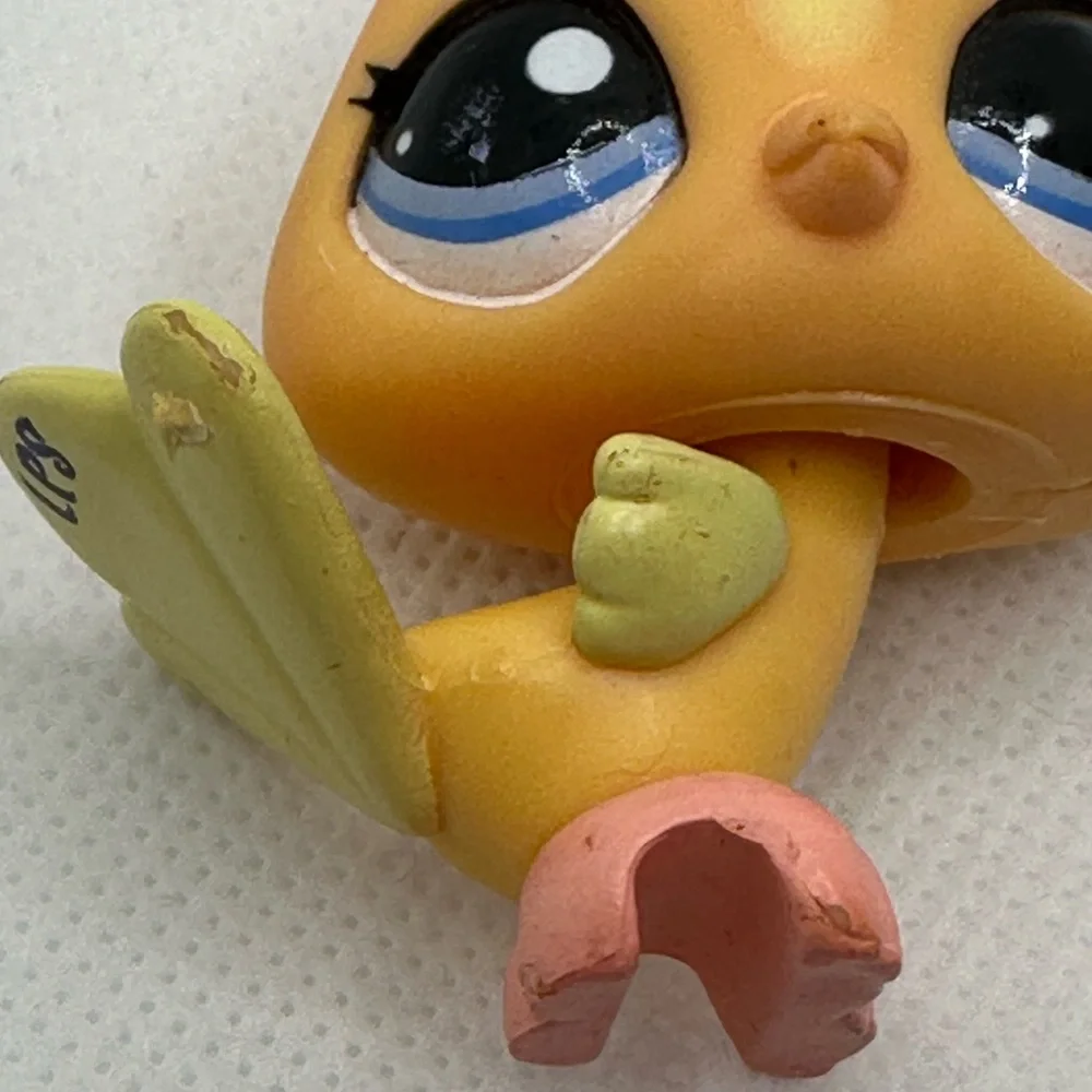 Orange and Yellow Pastel Peacock‎ Bird Littlest Pet Shop.  Guaranteed authentic